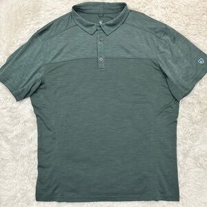 Kuhl Engineered Polo Shirt Mens XL Green Heather